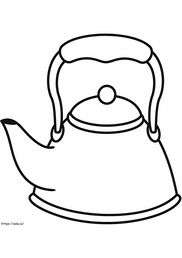 A Teapot coloring page