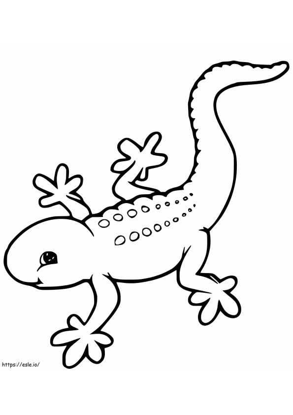 Coloriage Gecko mignon à imprimer dessin