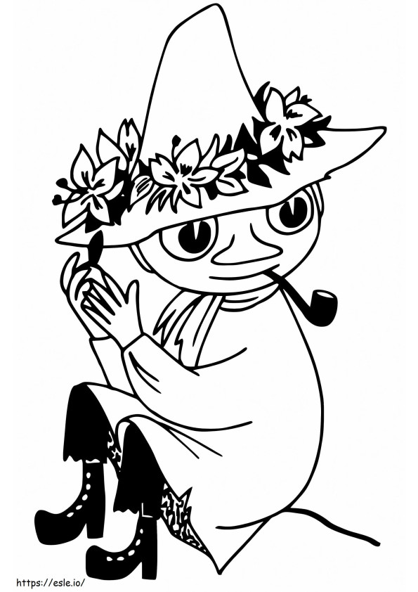 Coloriage Snufkin de Moomin à imprimer dessin