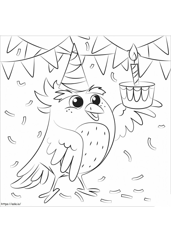 Owl Birthday coloring page
