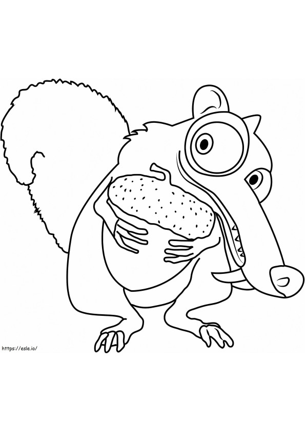Scrat Ice Age coloring page