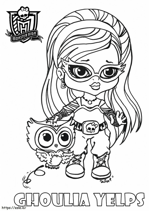 Monster High Baby Ghoulia Yelps värityskuva