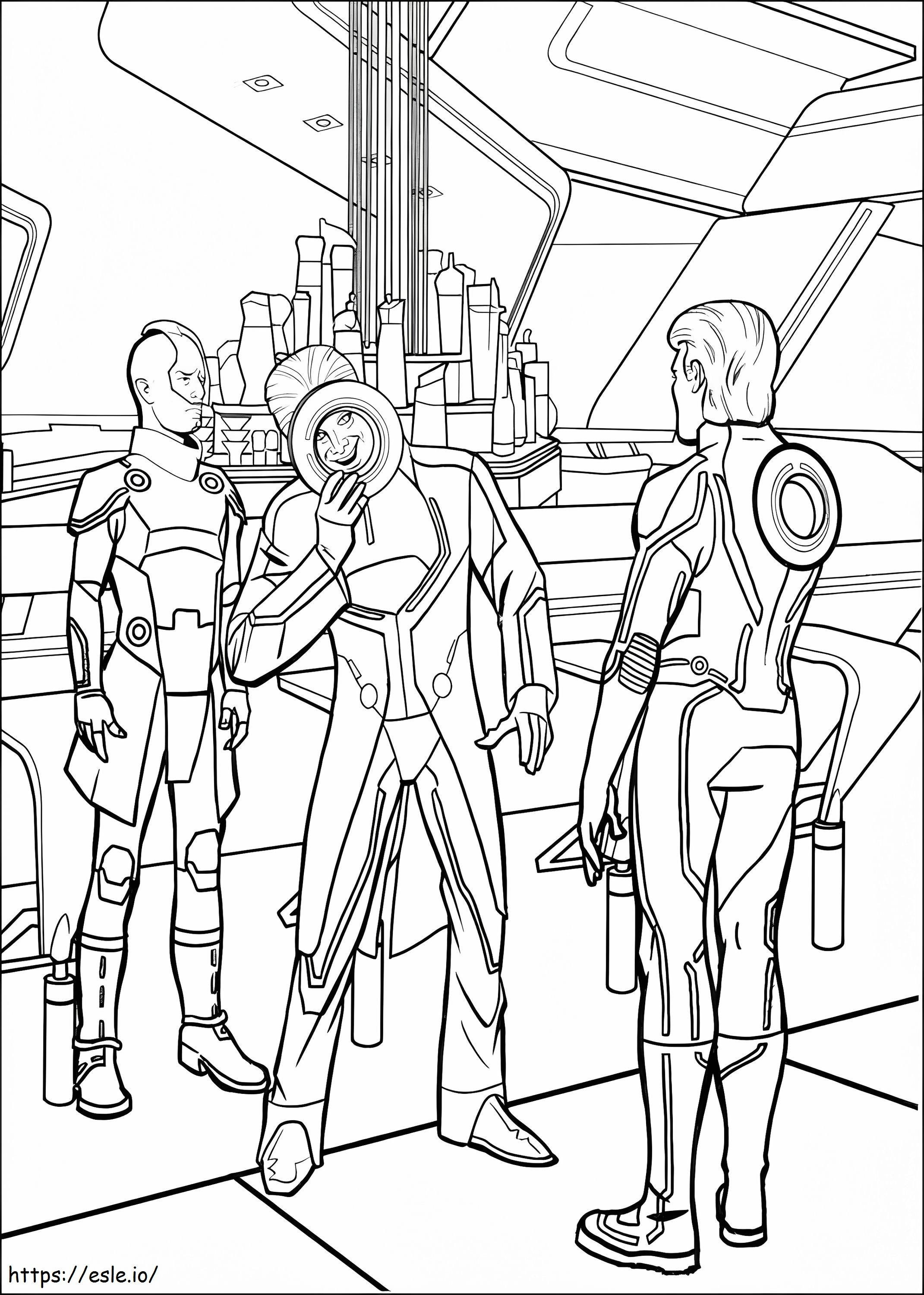 Happy Tron coloring page