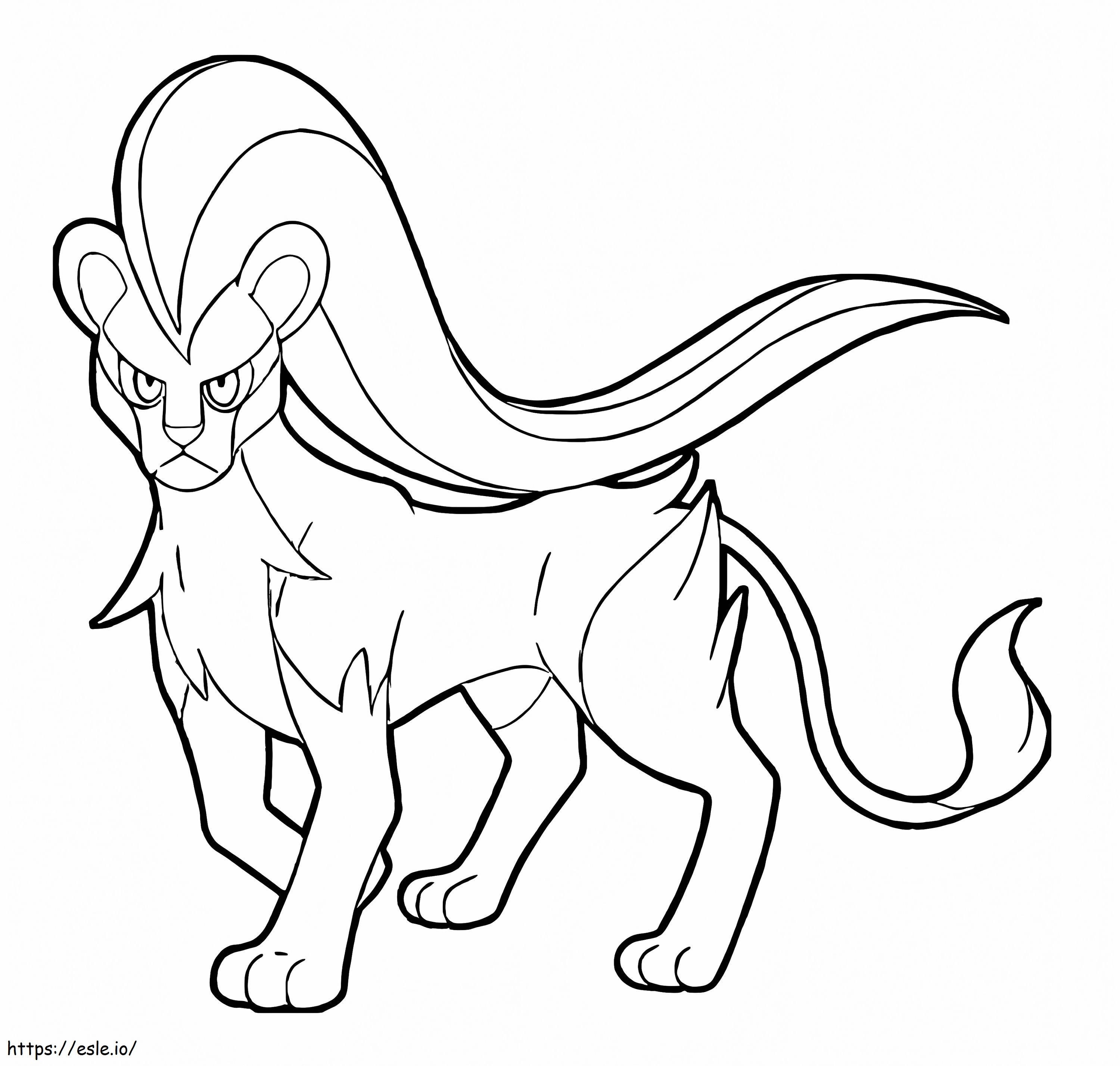 Female Pyroar Pokemon coloring page