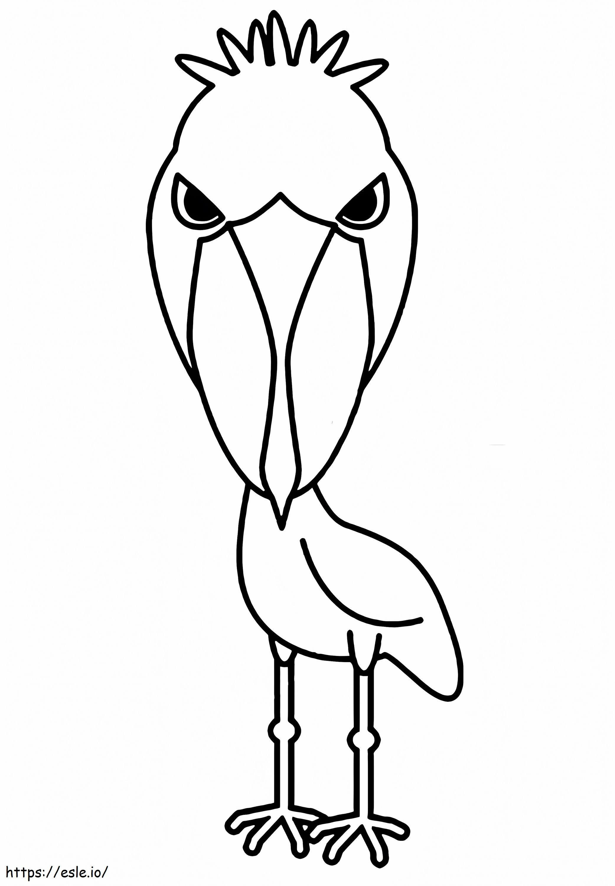 Simple Shoebill coloring page