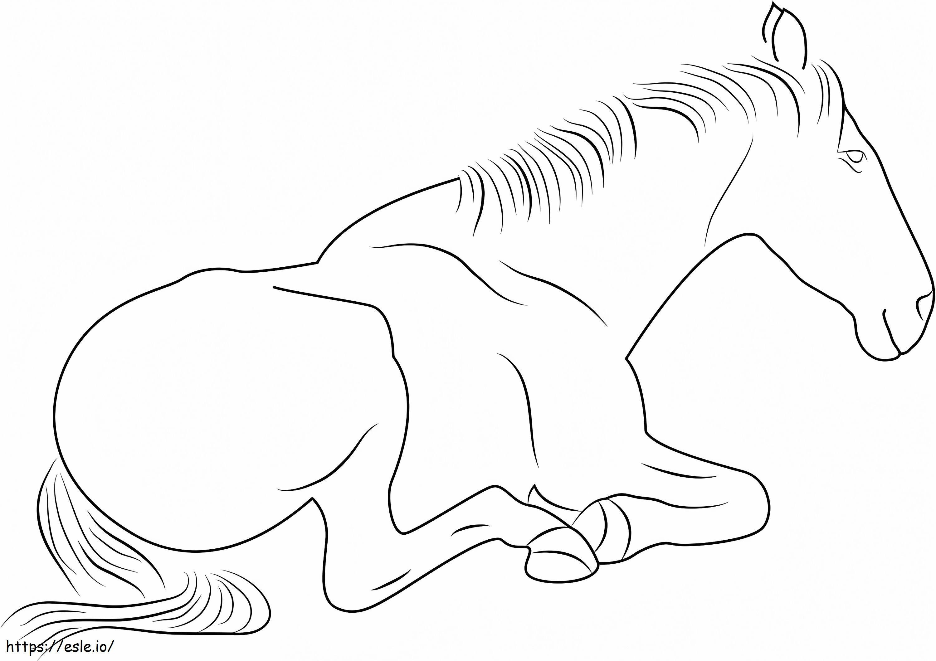 Sitting Horse1 coloring page