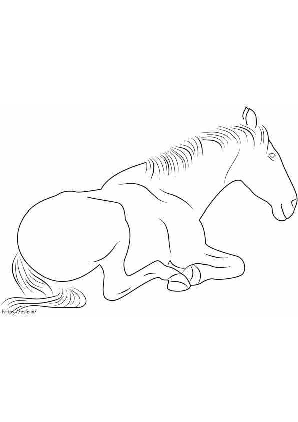  Siedzący koń1 kolorowanka