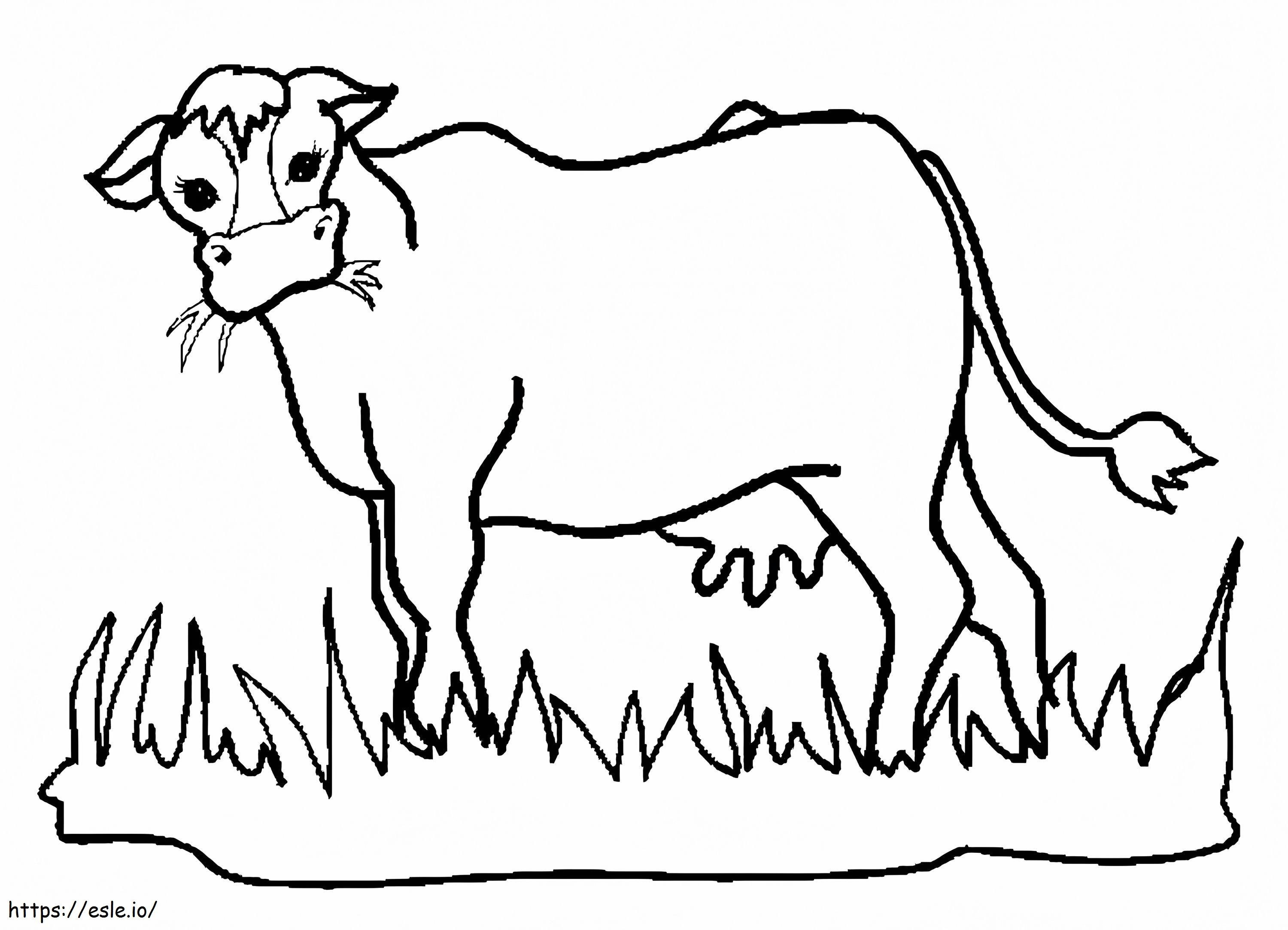 牛12 ぬりえ - 塗り絵