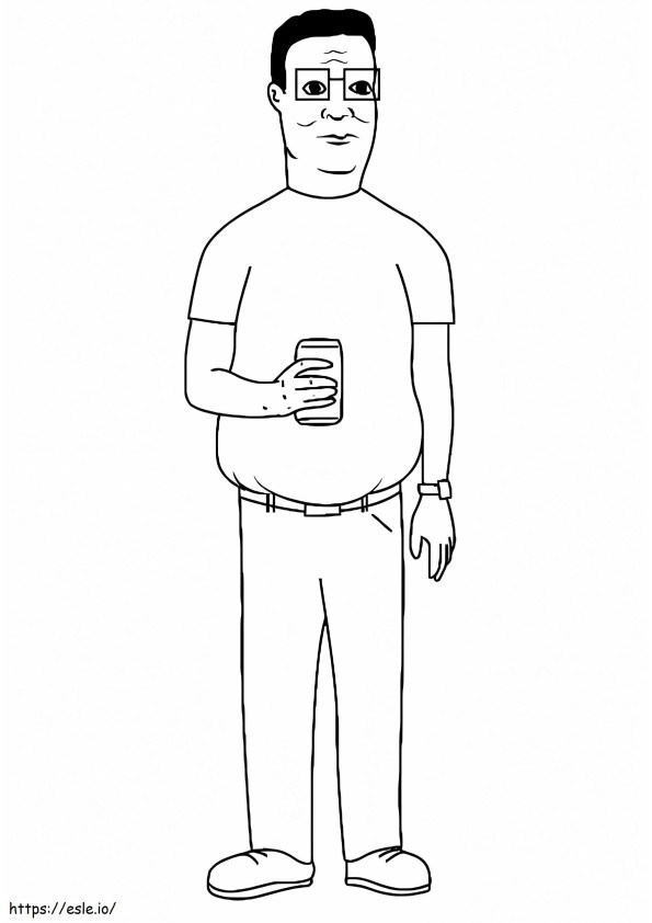 Hank Hill From King Of The Hill coloring page
