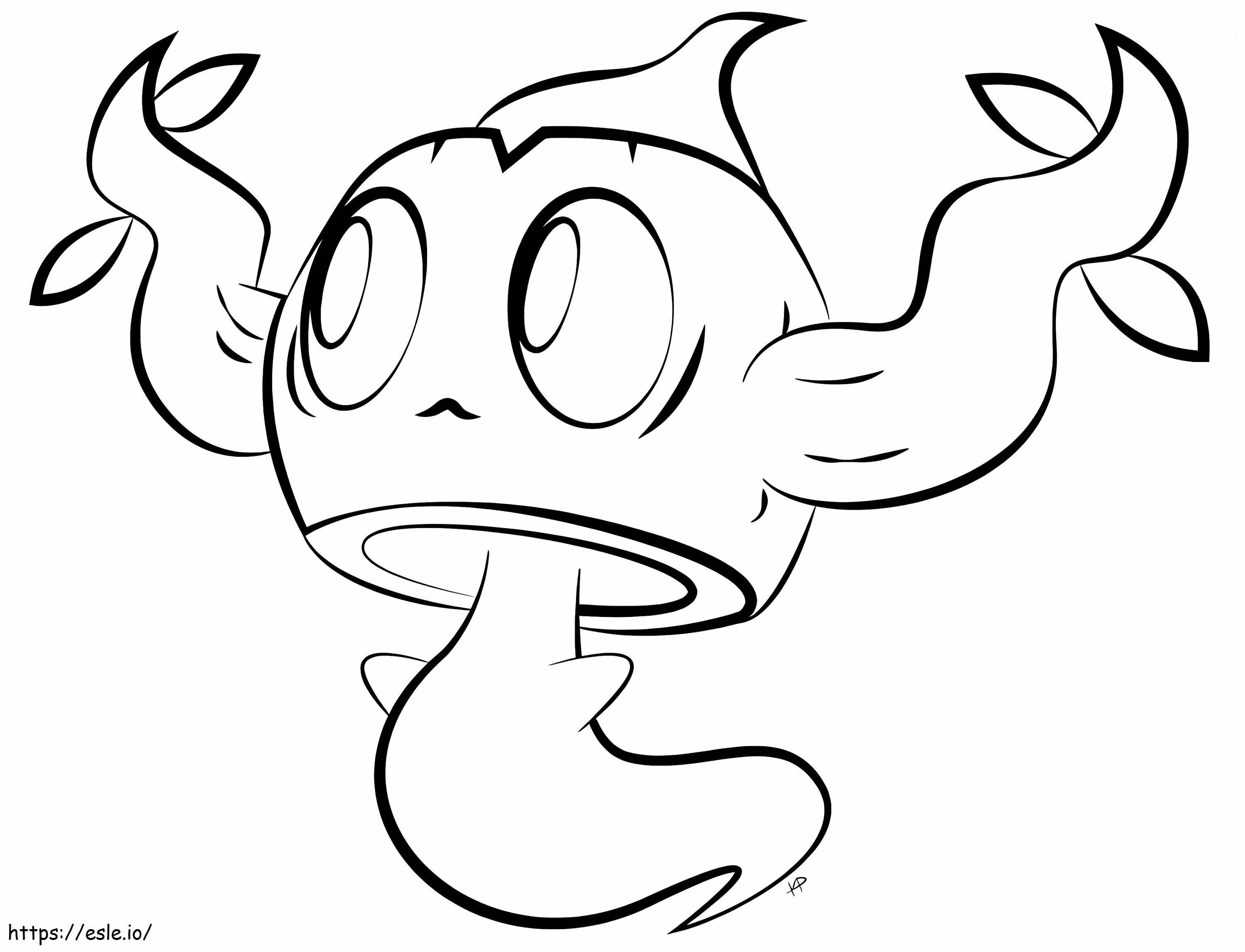 Cute Phantump Pokemon coloring page
