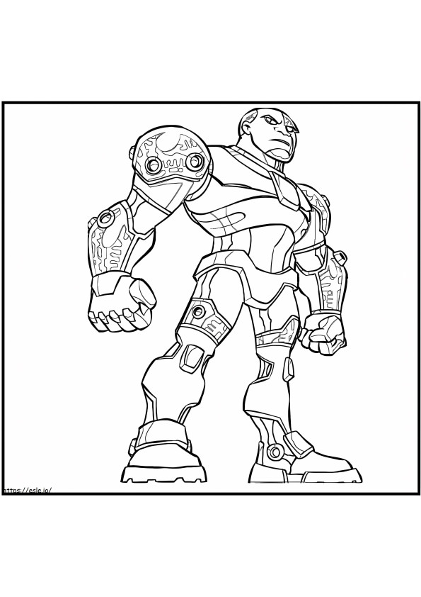 Genial Cyborg coloring page