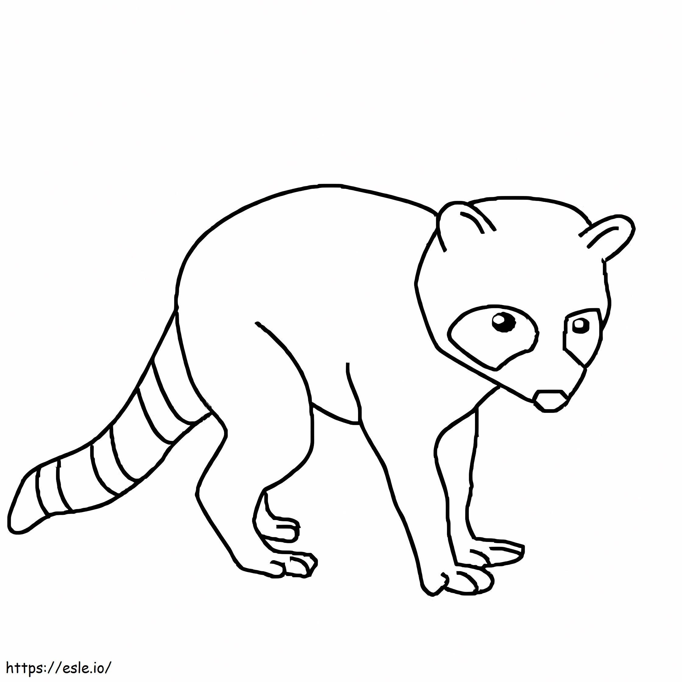 Perfect Raccoon coloring page