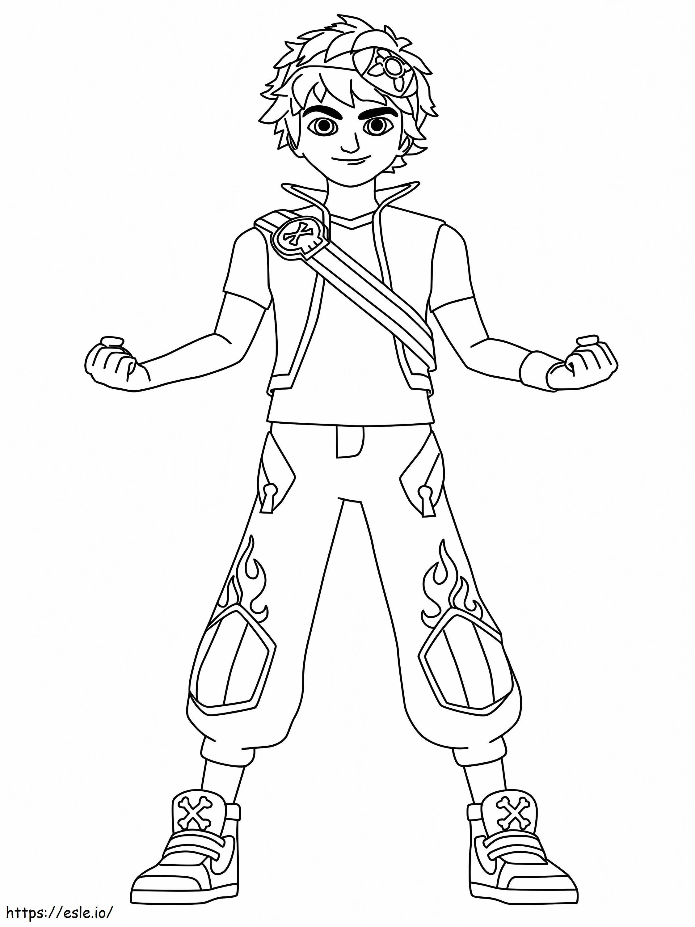 Cool Zak Storm coloring page