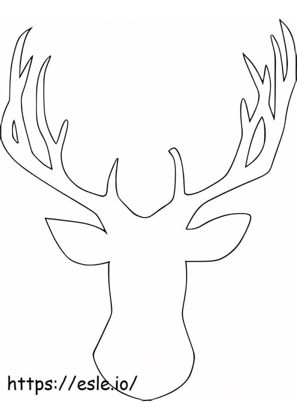 鹿の頭の概要 ぬりえ - 塗り絵