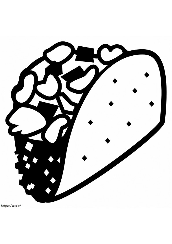 One Taco coloring page