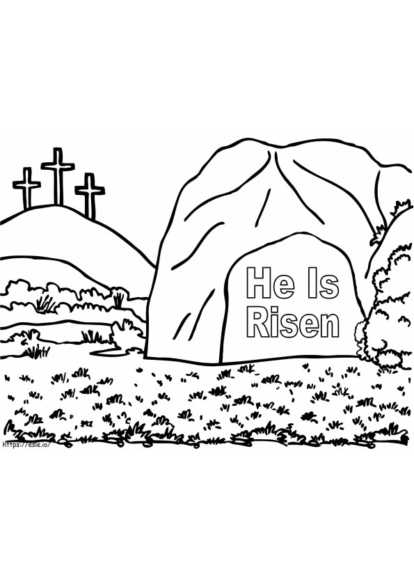 He Is Risen 6 coloring page