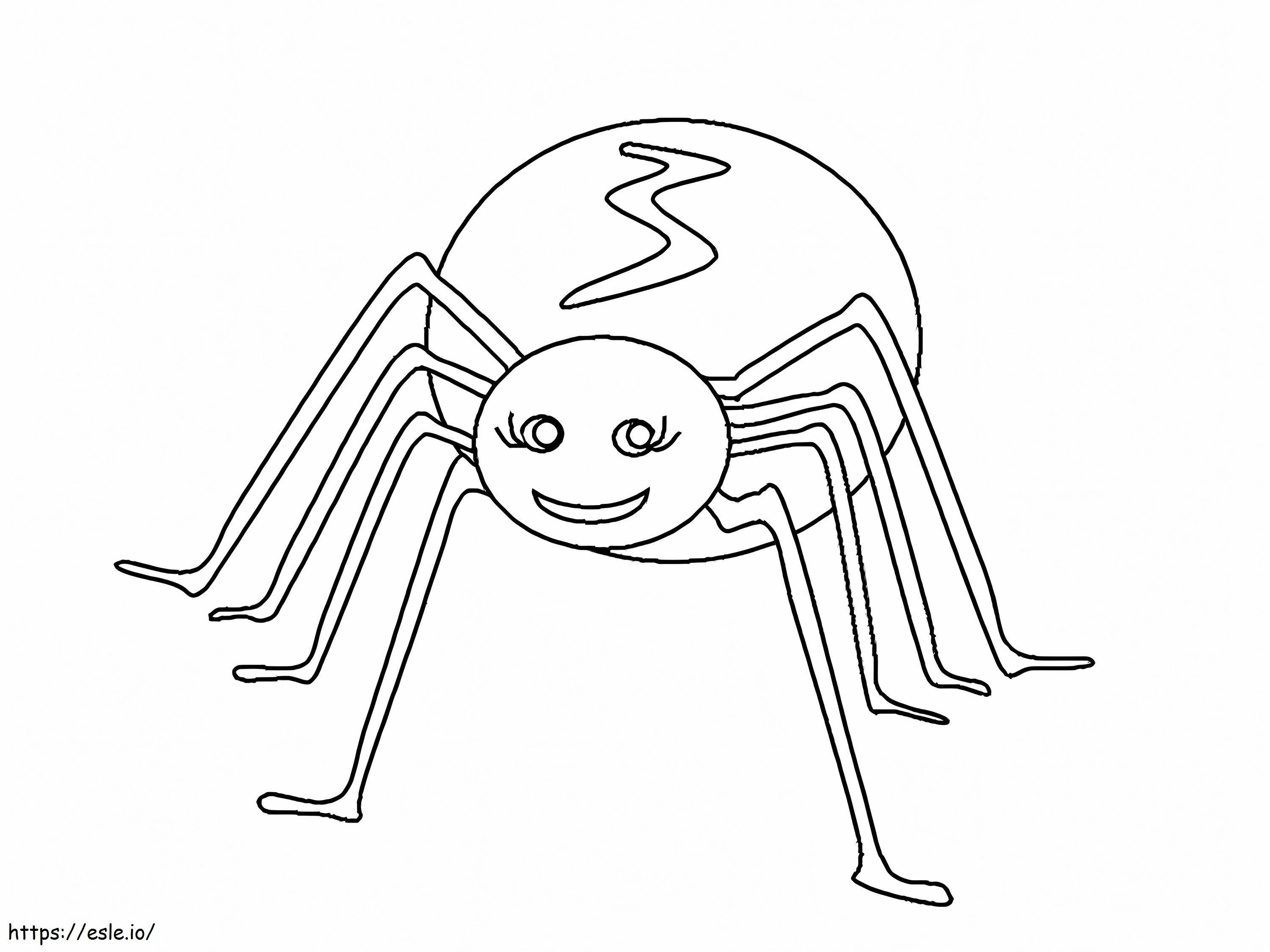 Laba-laba lucu yang lucu Gambar Mewarnai
