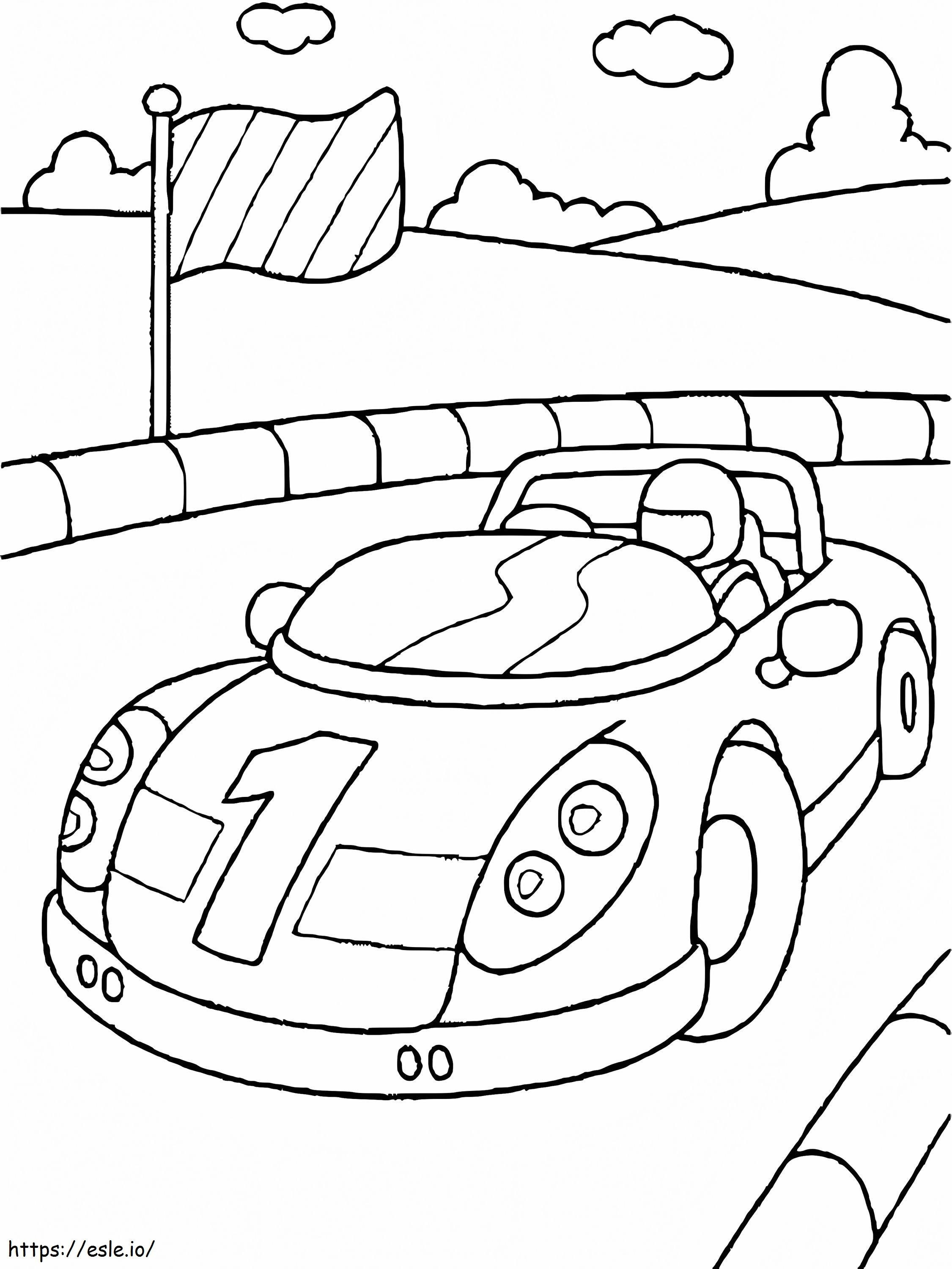 coche de carreras para niños para colorear