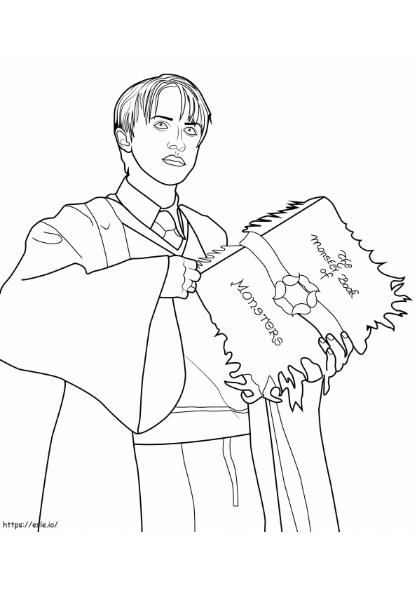 Draco Malfoy From Harry Potter coloring page