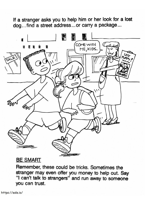 Child Safety Printable coloring page