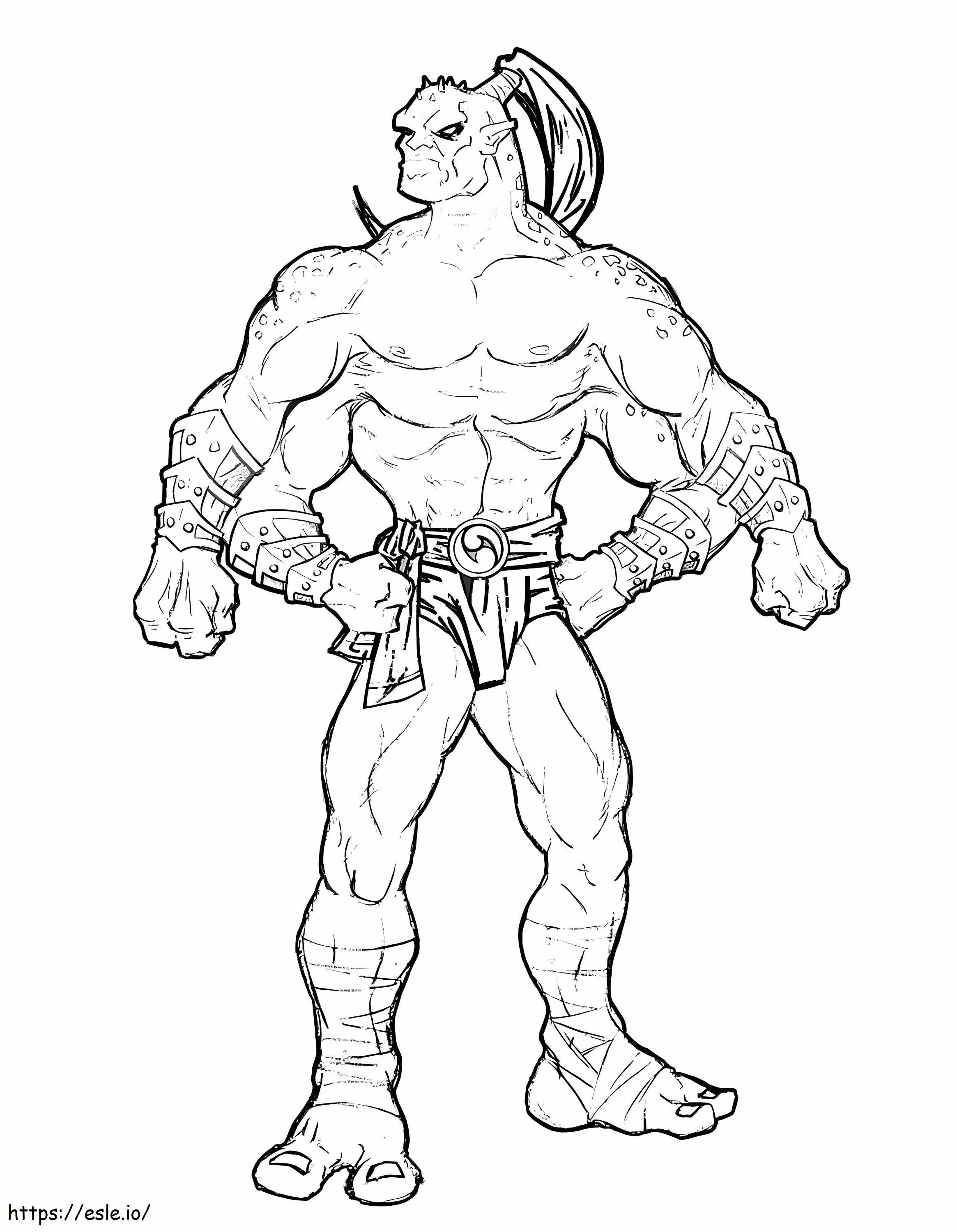Goro From Mortal Kombat coloring page