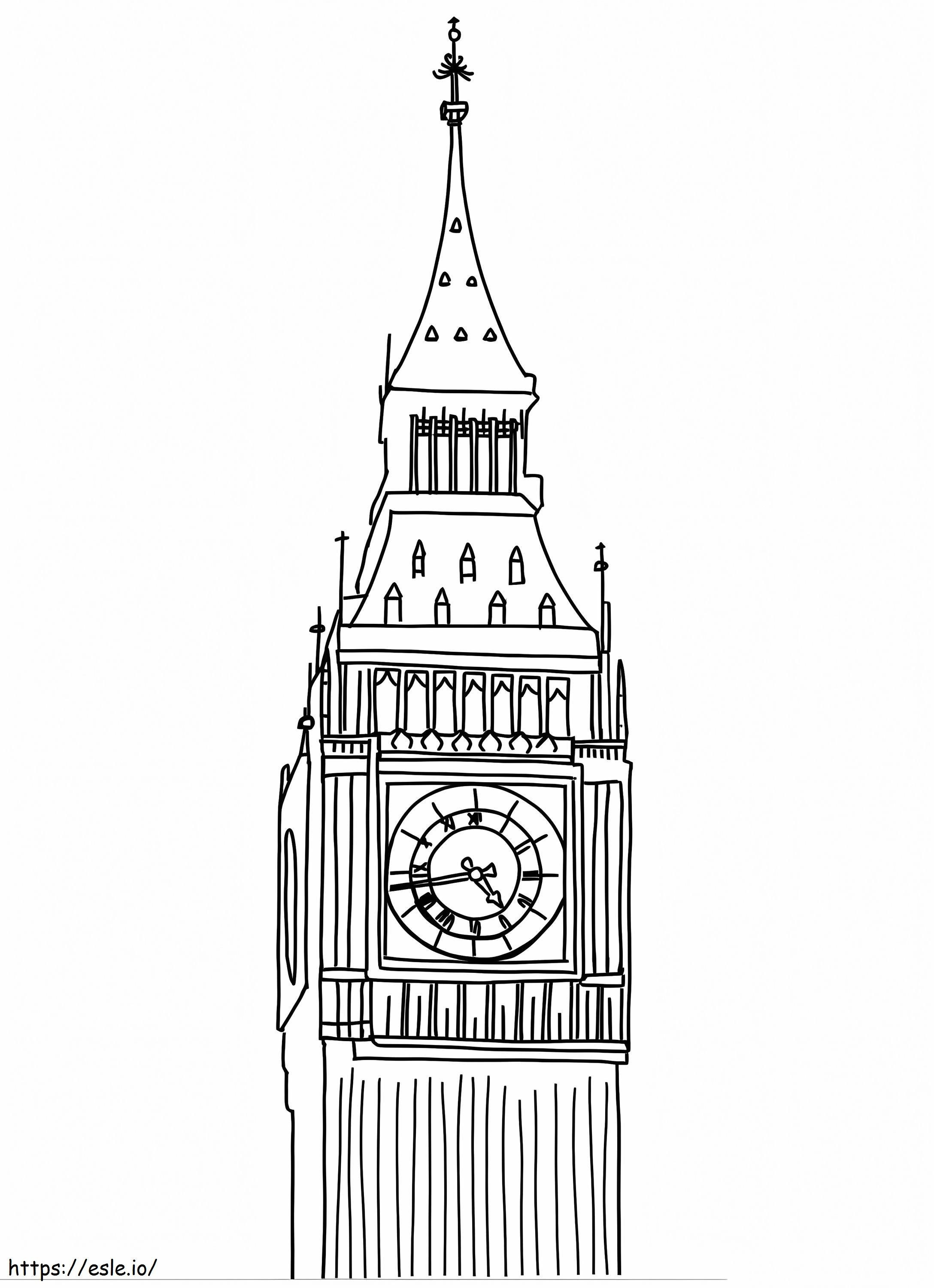 Coloriage Big Ben 8 à imprimer dessin