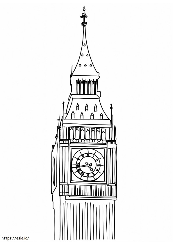 Coloriage Big Ben 8 à imprimer dessin