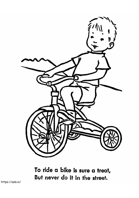 Riding Bike Safety coloring page