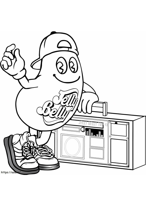 Jelly Belly Con Radio coloring page