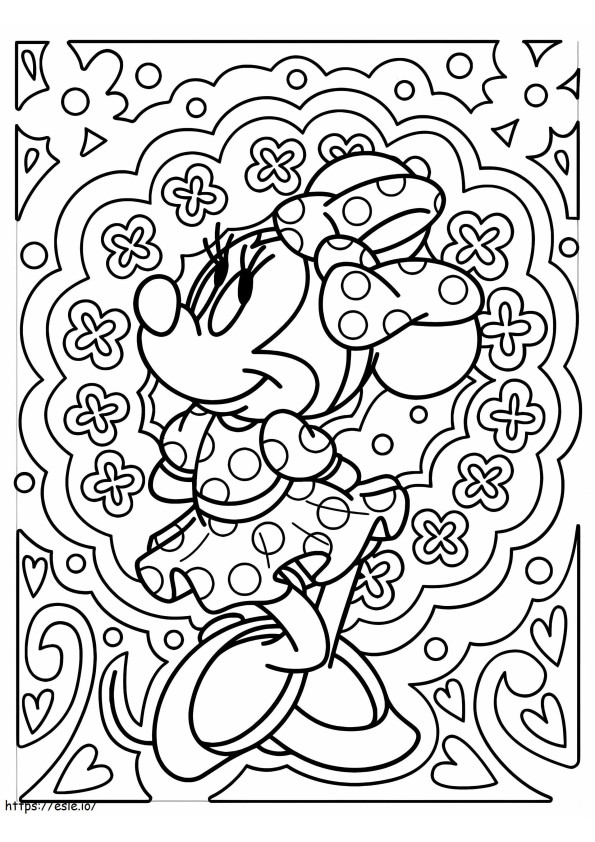 Coloriage Minnie Mouse est pour les adultes à imprimer dessin