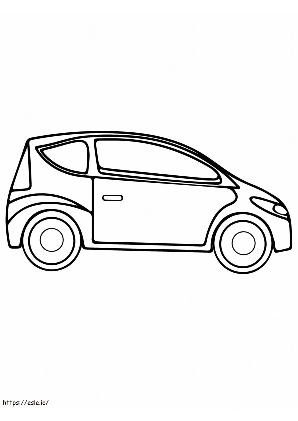 Eenvoudig Micro Car-ontwerp kleurplaat