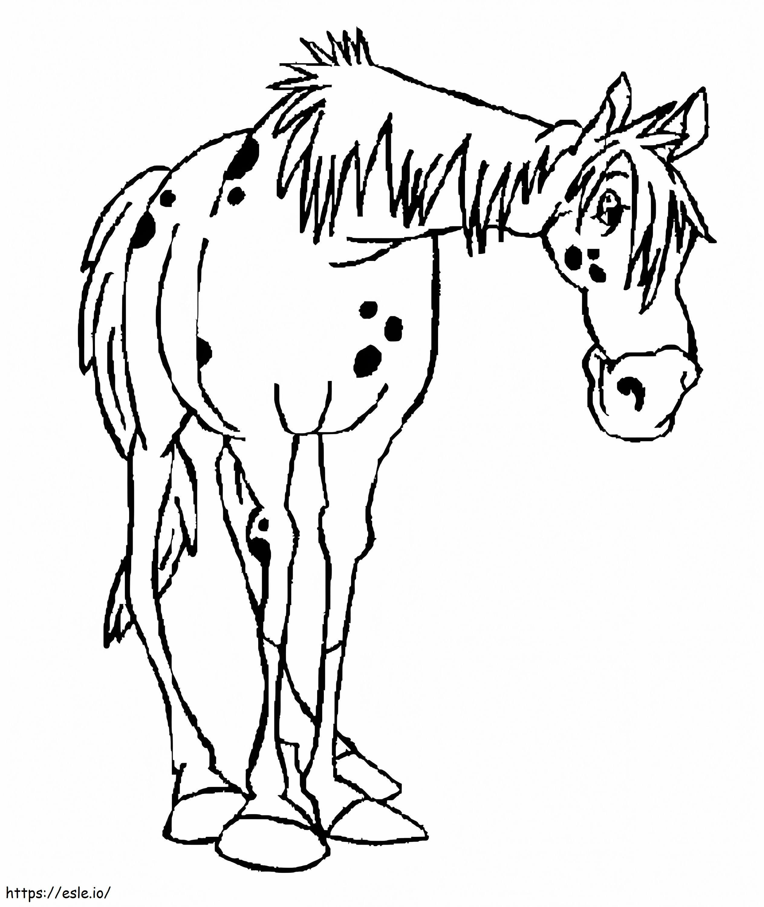 Pippi Longstockings Horse coloring page