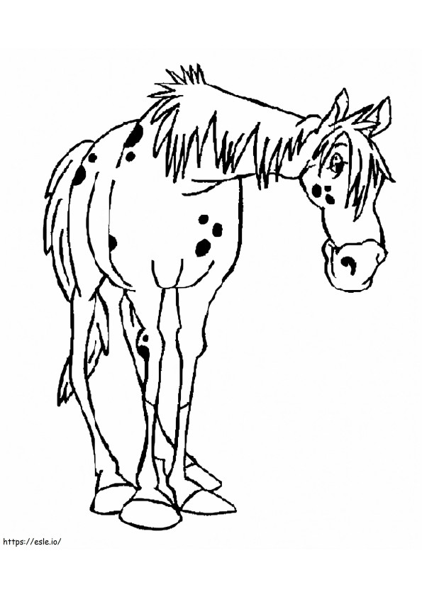 Cavalo Meia Longa Pippi para colorir