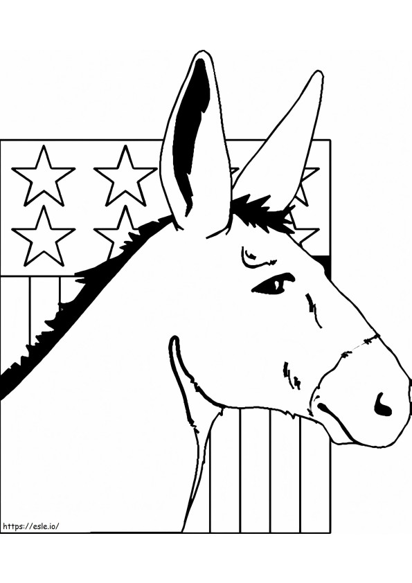 Democrat Donkey 4 coloring page