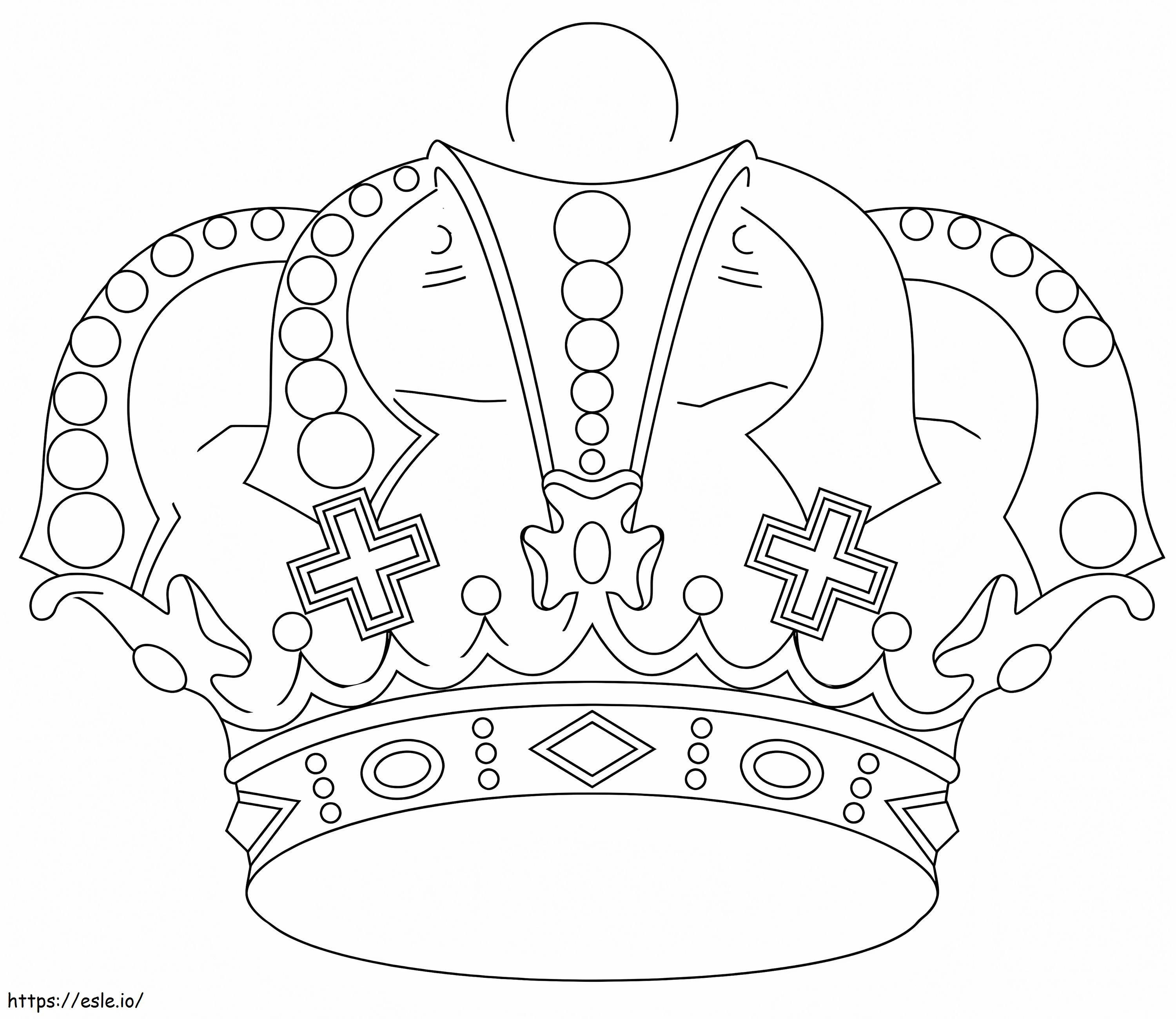 coroa real para colorir