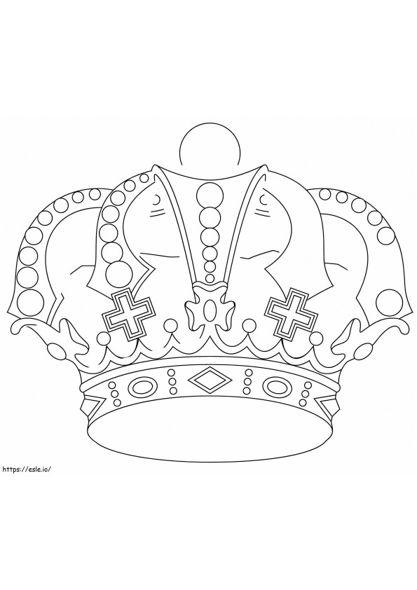 Królewska korona kolorowanka
