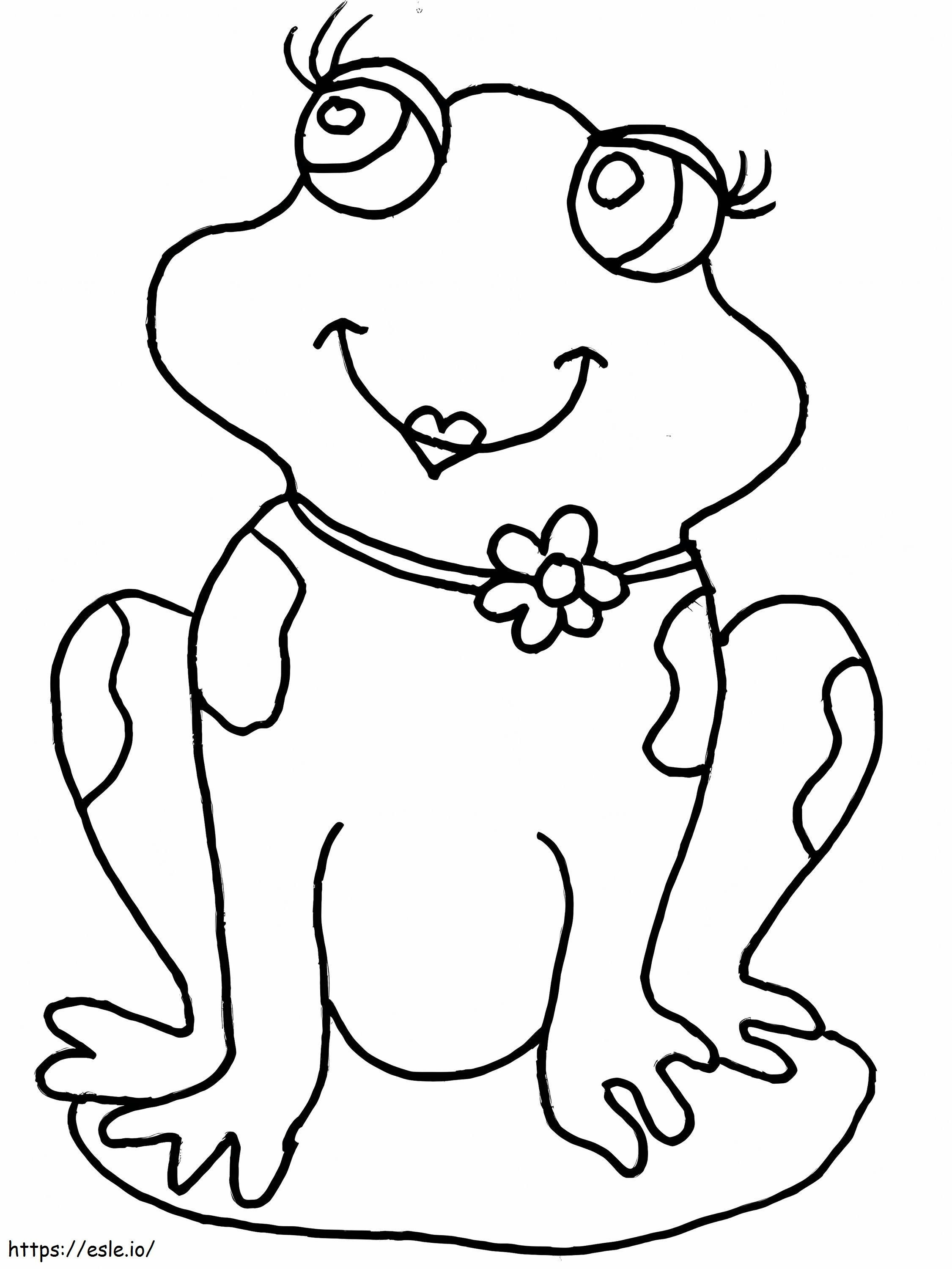 Pretty Frog coloring page