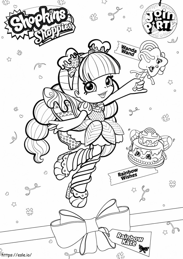 Rainbow Kate Shopkins coloring page