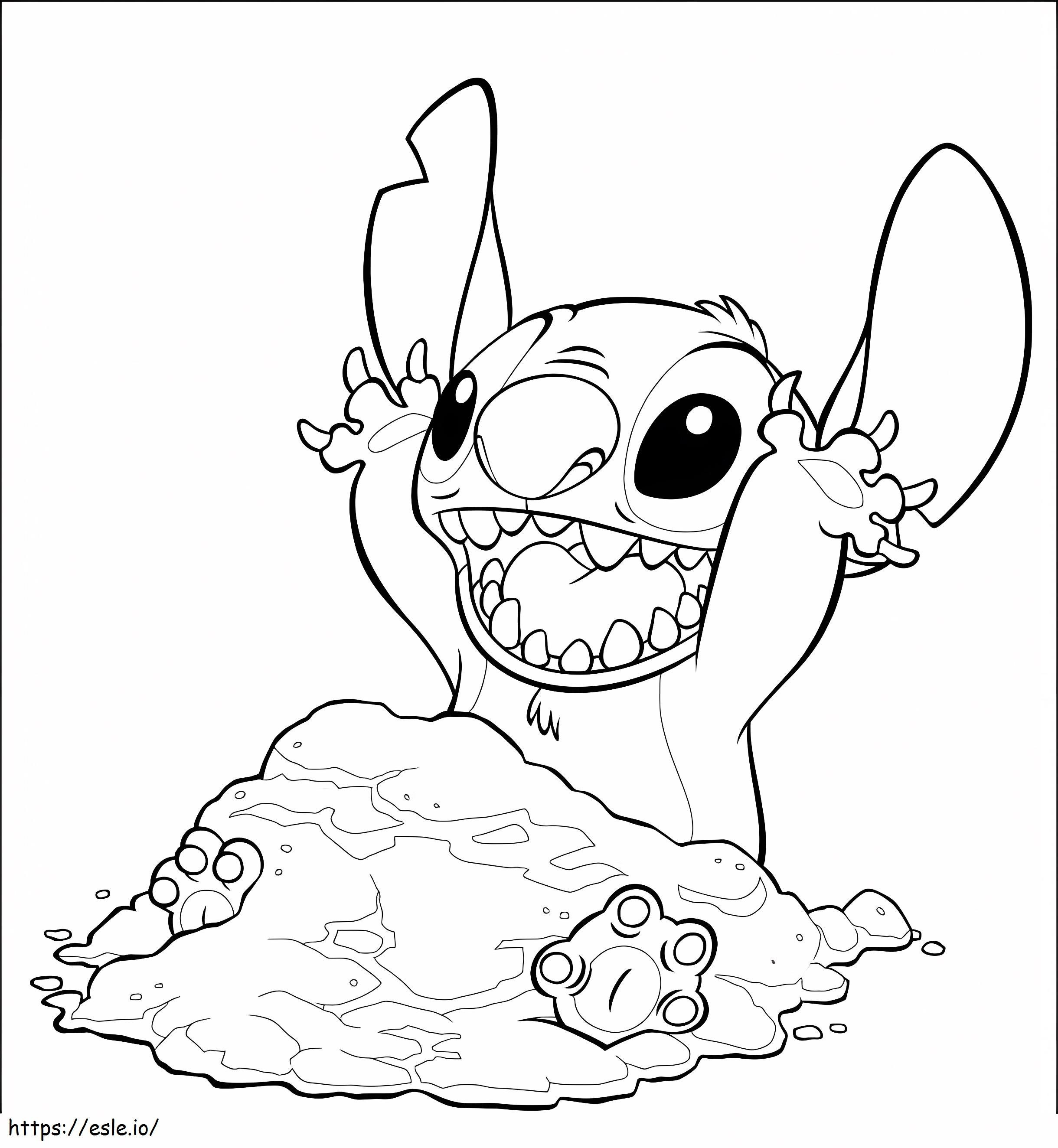 Funny Stitch 2 coloring page