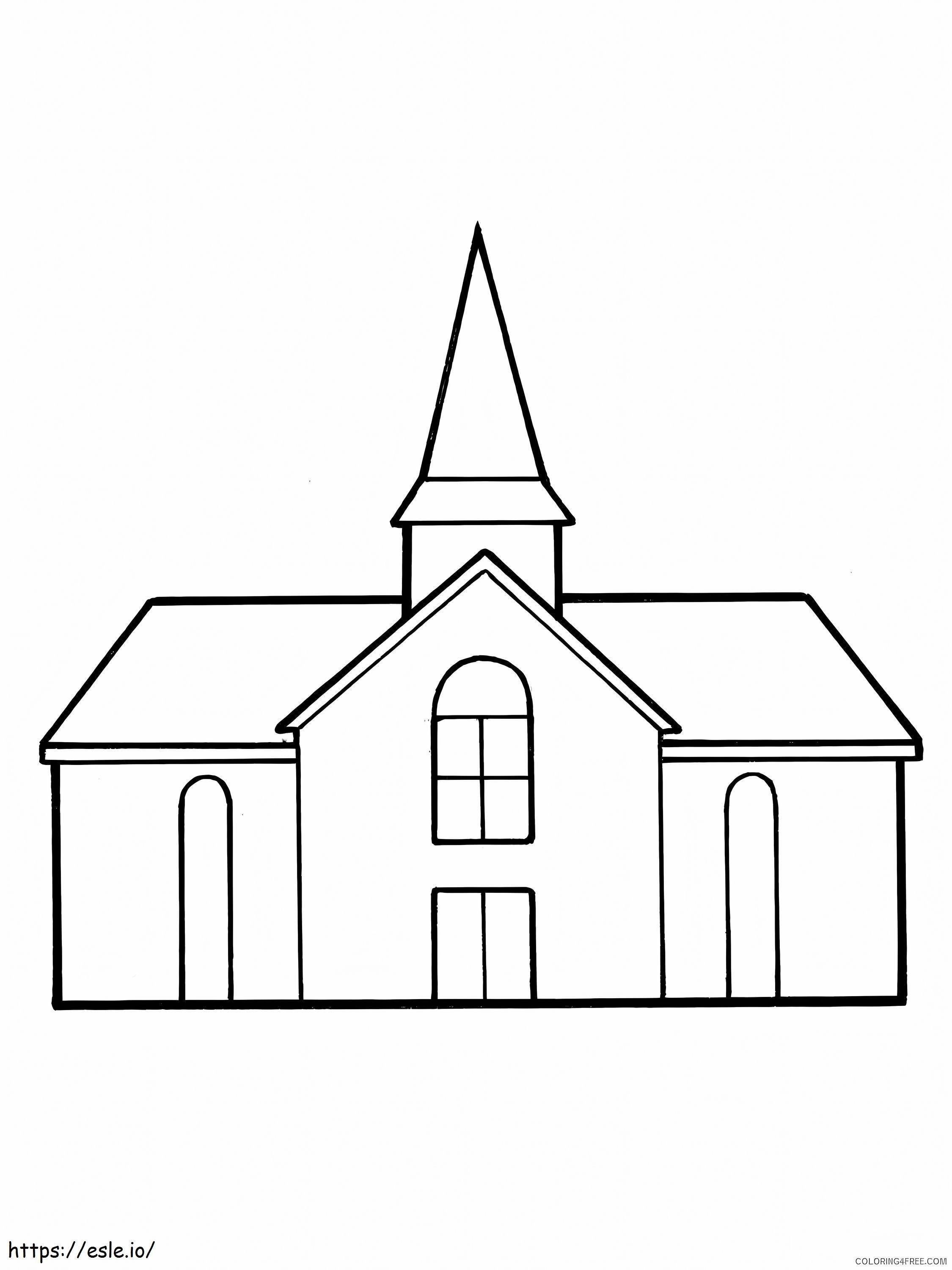 Impressive Church coloring page