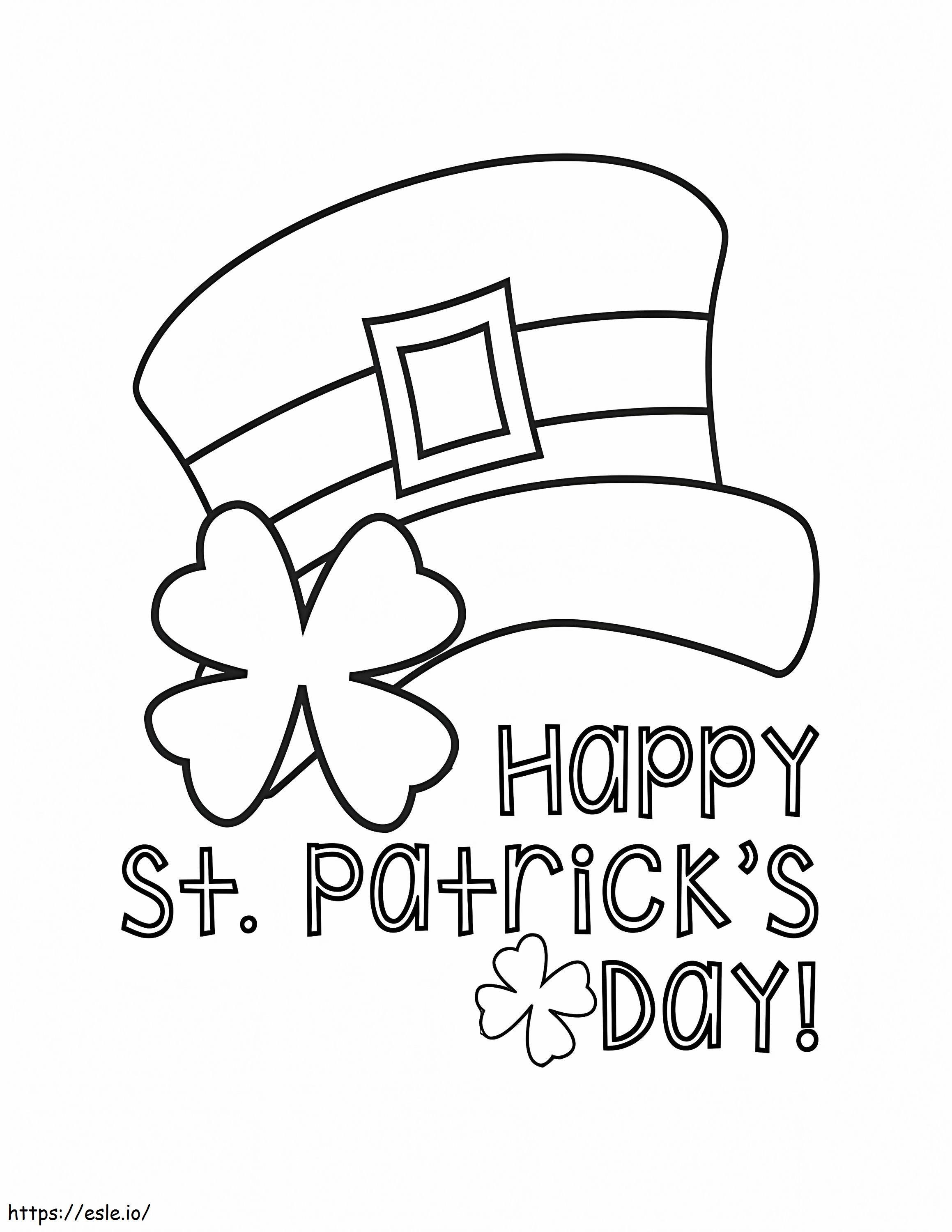 Printable Happy St. Patricks Day coloring page