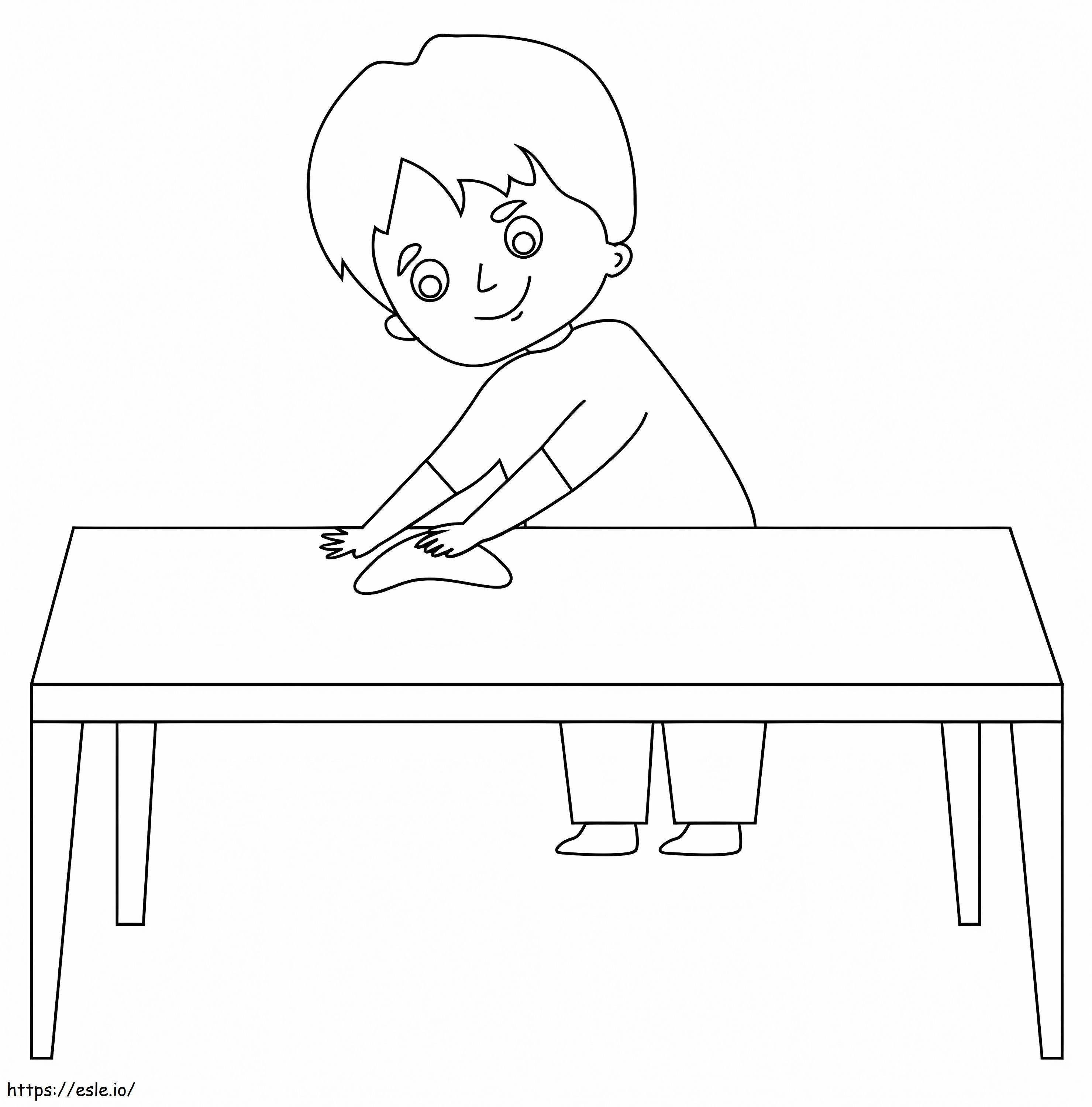 Cleaning Table coloring page