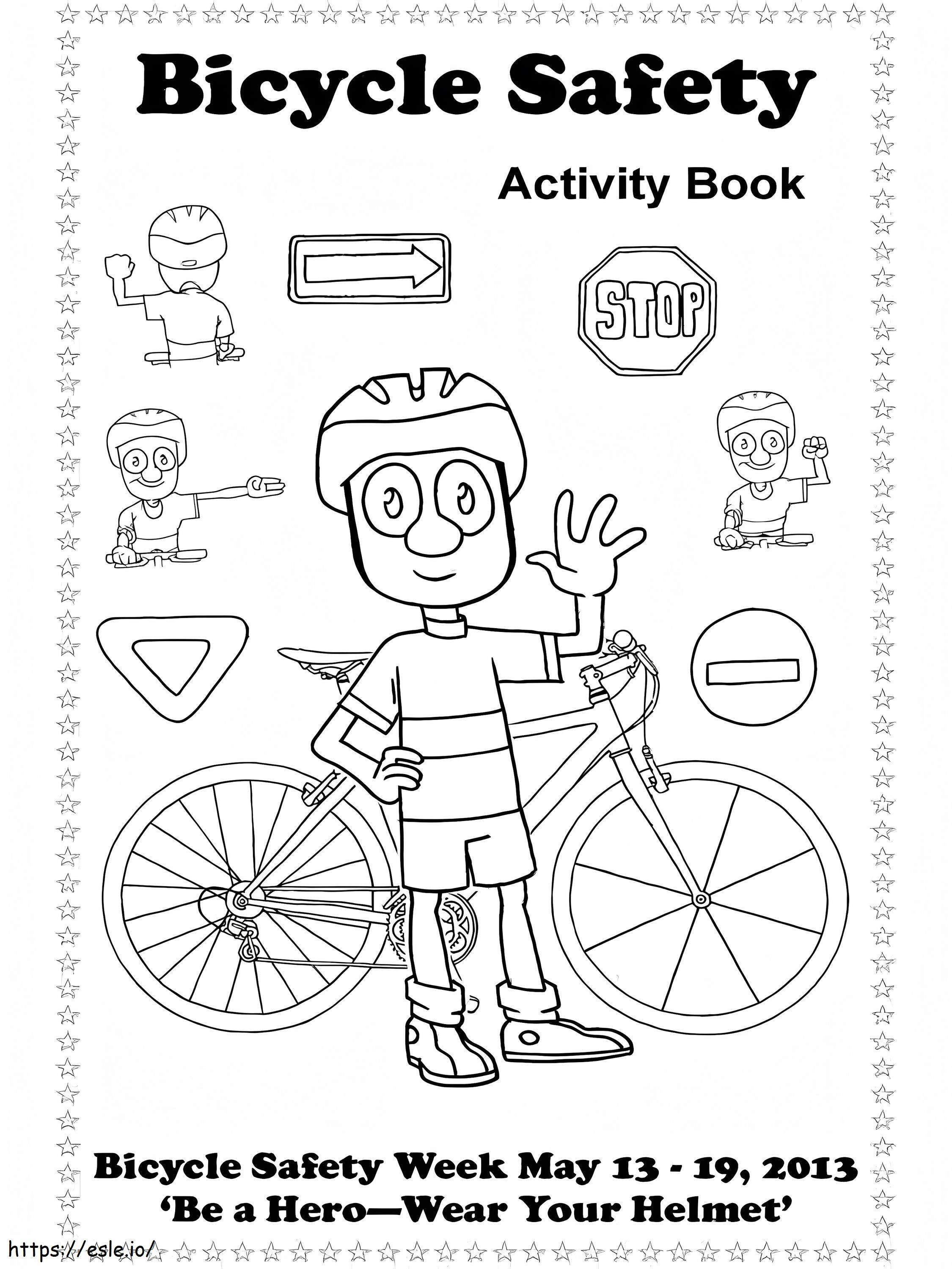 Wear Your Helmet Bicycle Safety coloring page