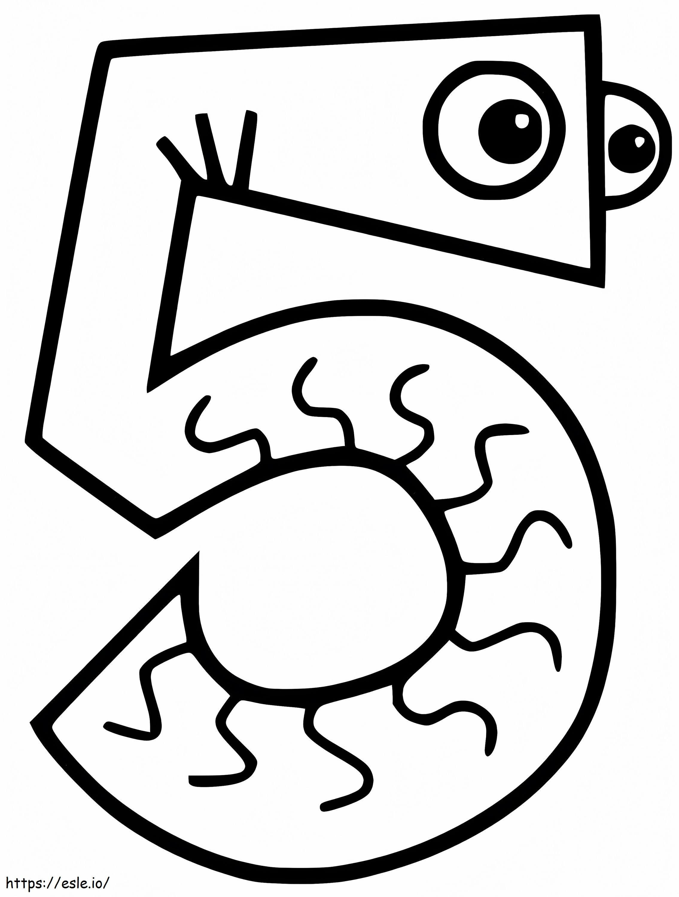 Odd Number 5 coloring page