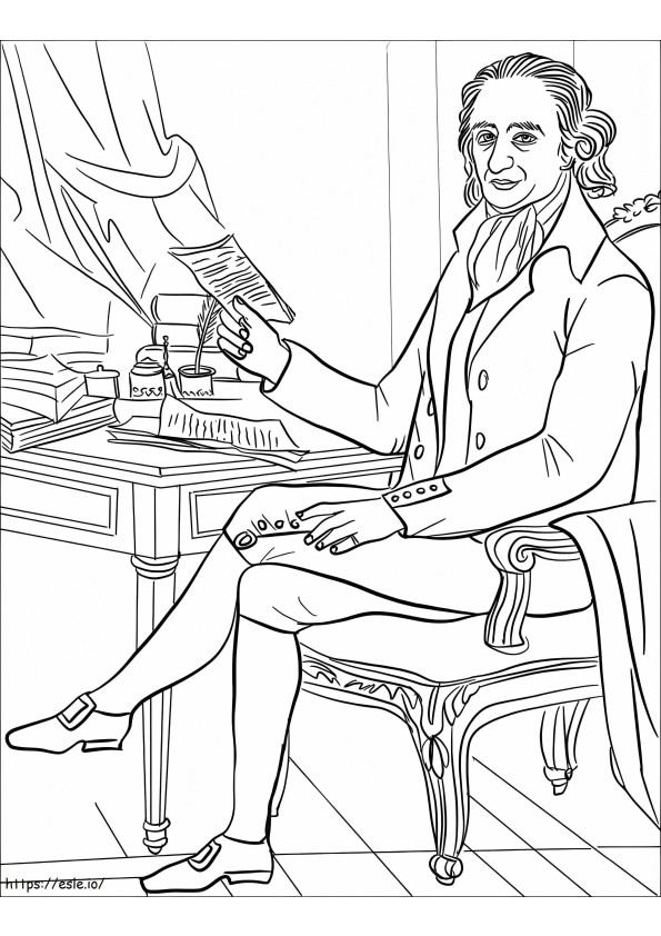 Coloriage Thomas Paine à imprimer dessin