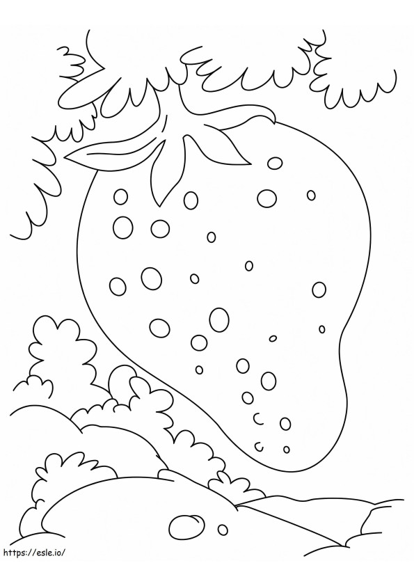 Growing Strawberry coloring page