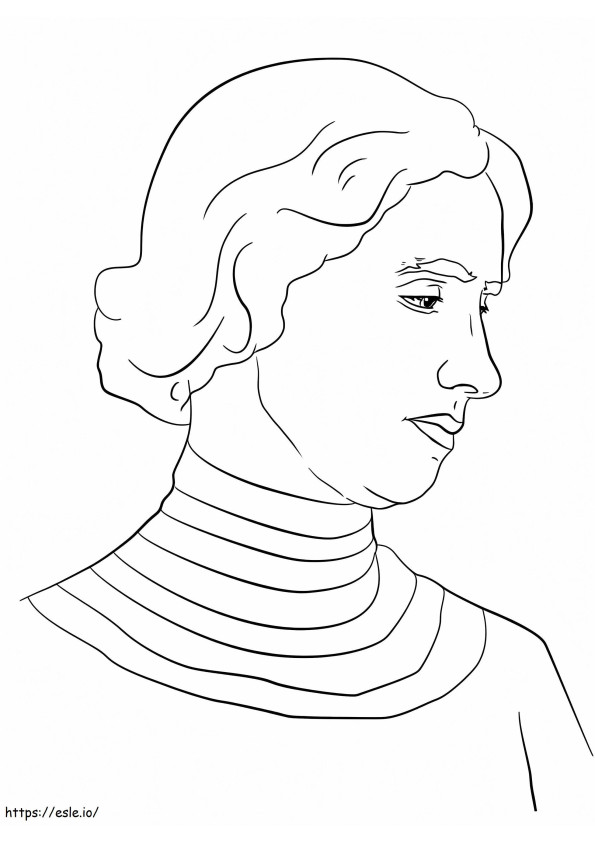 Coloriage Helen Keller à imprimer dessin