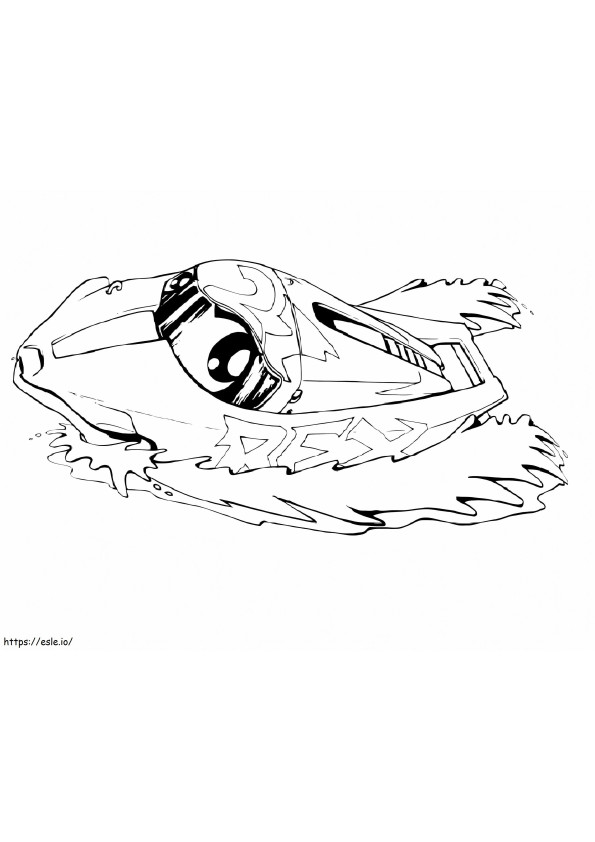 Cartoon Catboat coloring page
