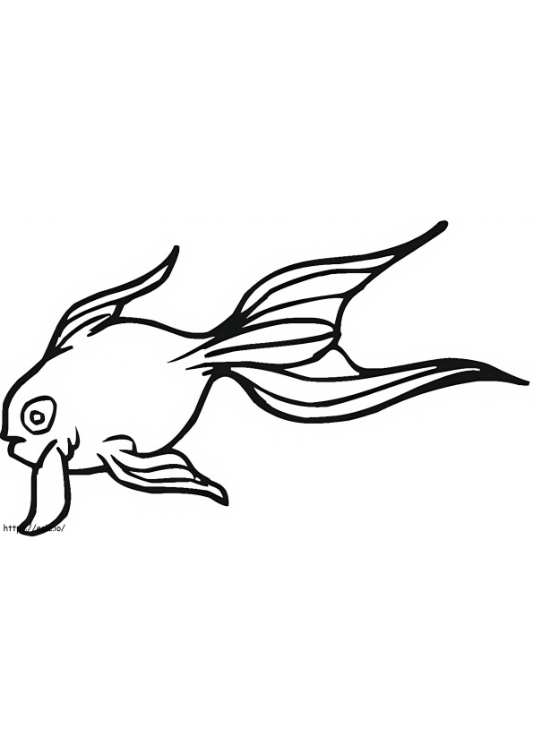 金魚6 ぬりえ - 塗り絵