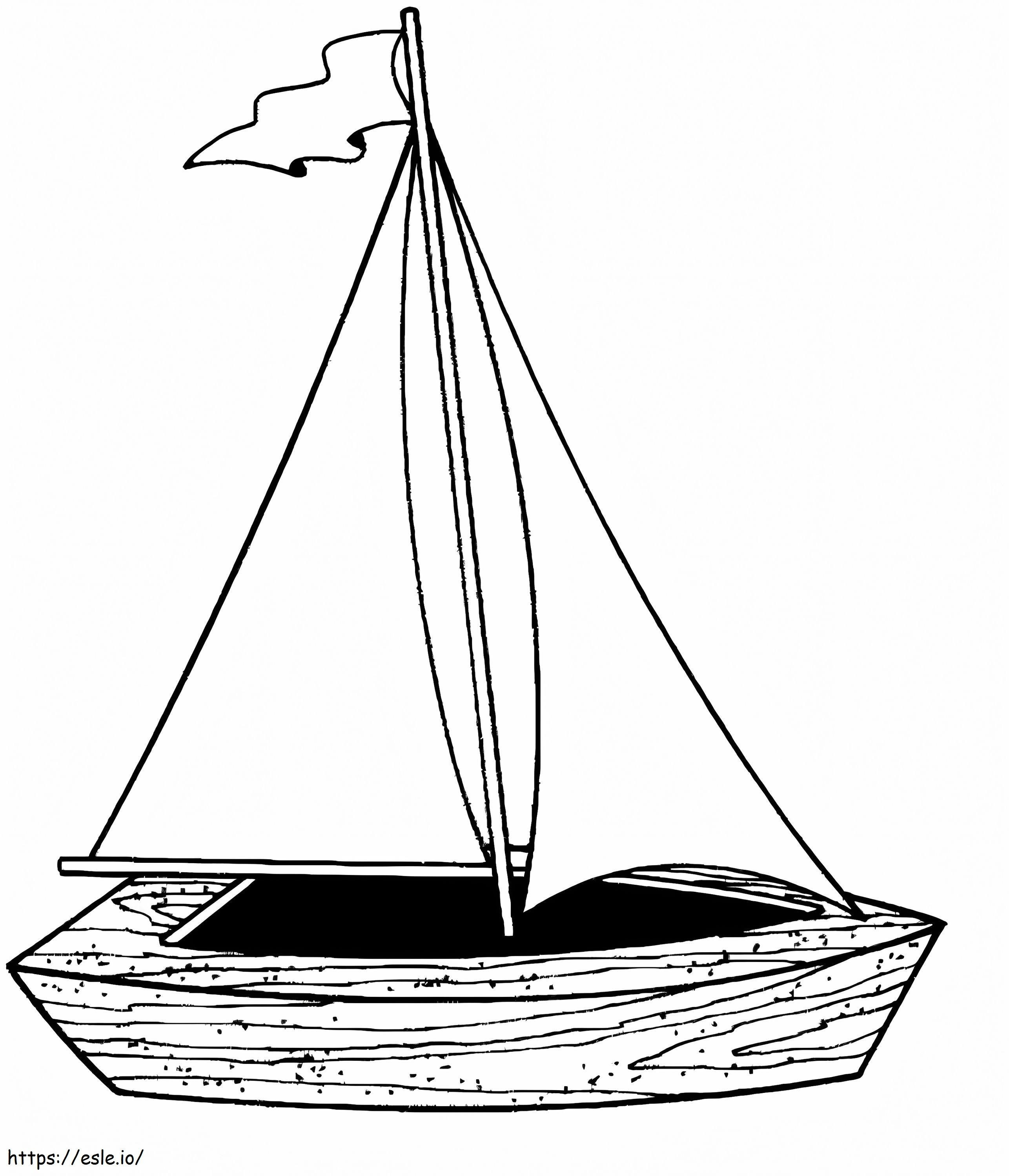 Barco de vela imprimible para colorear